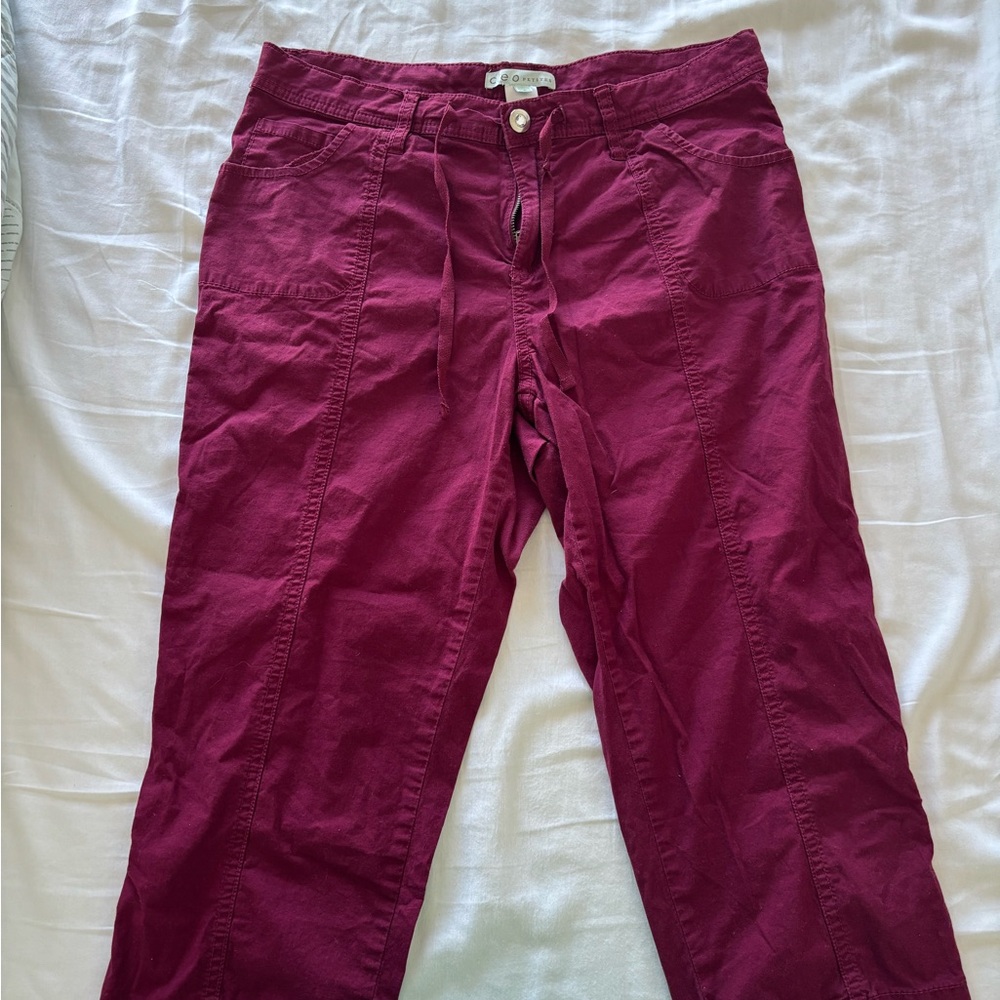 2/$15 Burgundy Capri Pants